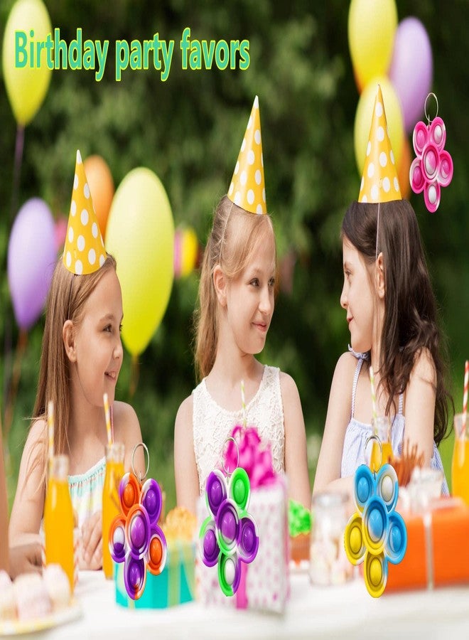 ٢٠ عبوة من فقاعات صغيرة على شكل زهور لتخفيف التوتر، سلسلة مفاتيح، هدايا حفلات أعياد الميلاد، جوائز صيفية للطلاب - Image 3